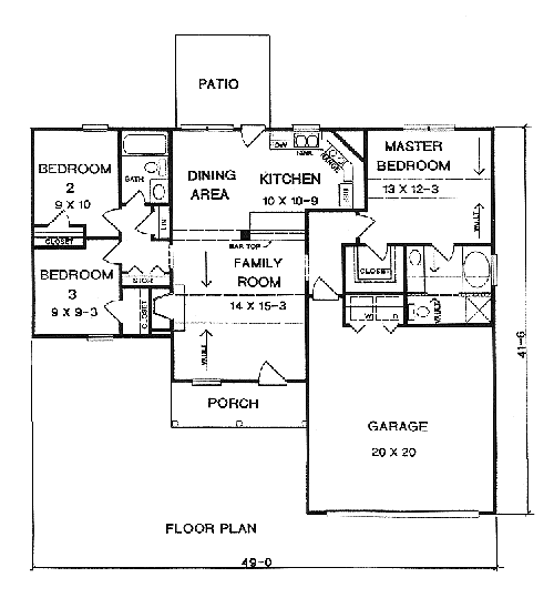 Ranch Level One of Plan 58175