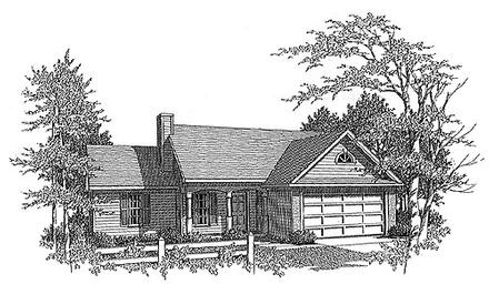 Ranch Elevation of Plan 58175