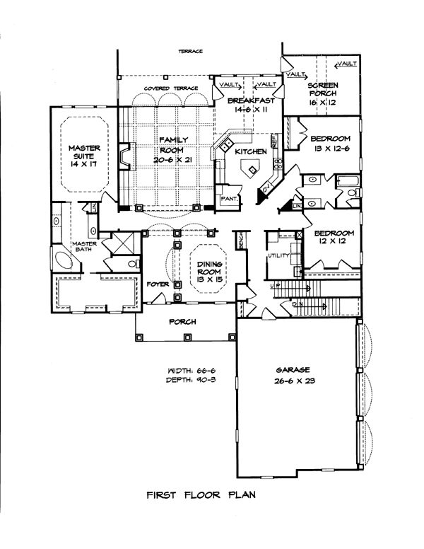 Craftsman Level One of Plan 58182