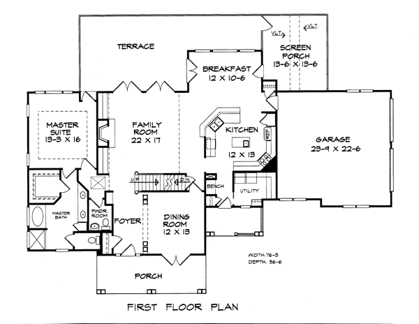 Craftsman Level One of Plan 58186