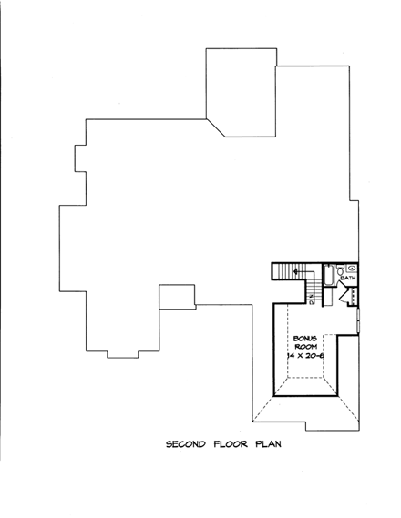 House Plan 58188 Second Level Plan