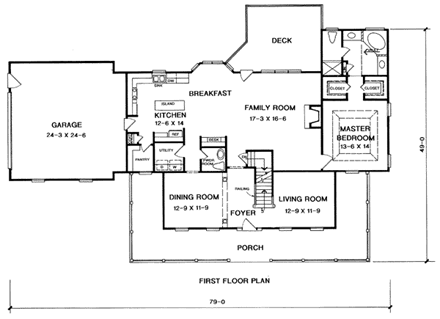 House Plan 58207 First Level Plan