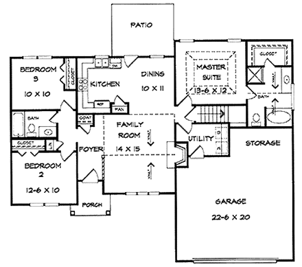 House Plan 58210 First Level Plan