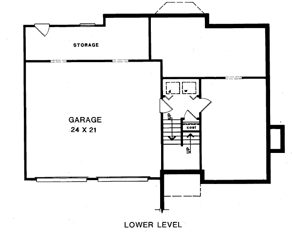 Traditional Lower Level of Plan 58217