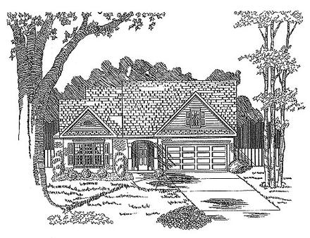 One-Story Traditional Elevation of Plan 58226