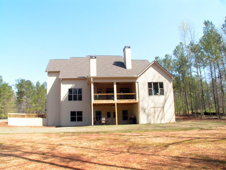 Craftsman Traditional Rear Elevation of Plan 58227