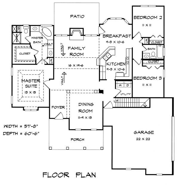 Craftsman Traditional Level One of Plan 58231