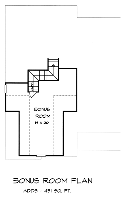 House Plan 58235 Second Level Plan