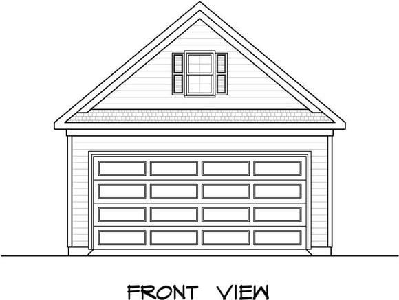 Garage Plan 58242 - 2 Car Garage Elevation