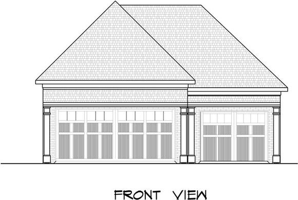 Garage Plan 58245 - 3 Car Garage Elevation