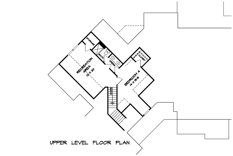 Craftsman Historic Level Two of Plan 58249