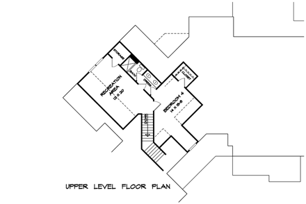 House Plan 58249 Second Level Plan