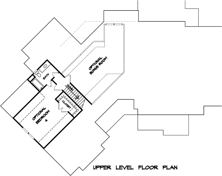 Craftsman Traditional Level Two of Plan 58251