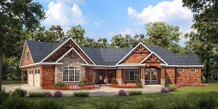 Craftsman Traditional Elevation of Plan 58251