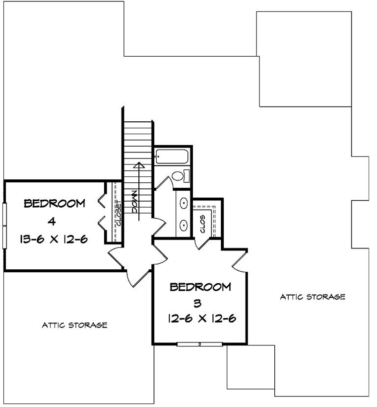 Craftsman Traditional Level Two of Plan 58260