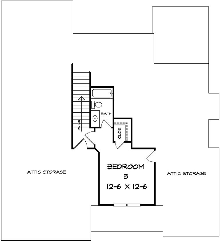 Craftsman Traditional Level Two of Plan 58261