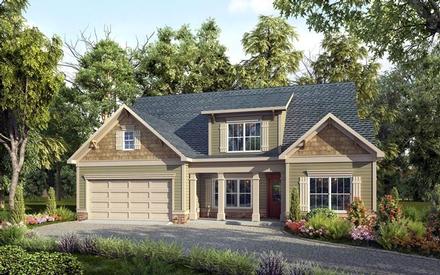 Craftsman Traditional Elevation of Plan 58261