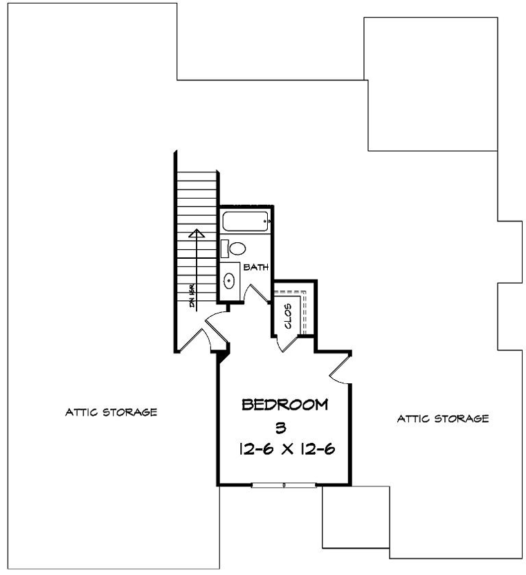 Craftsman Traditional Level Two of Plan 58263