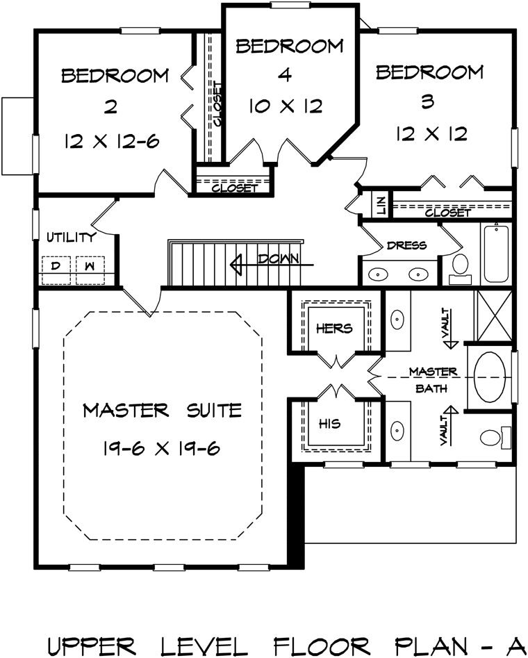Craftsman Traditional Level Two of Plan 58264