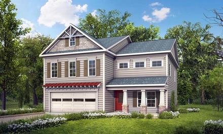 Craftsman Traditional Elevation of Plan 58264