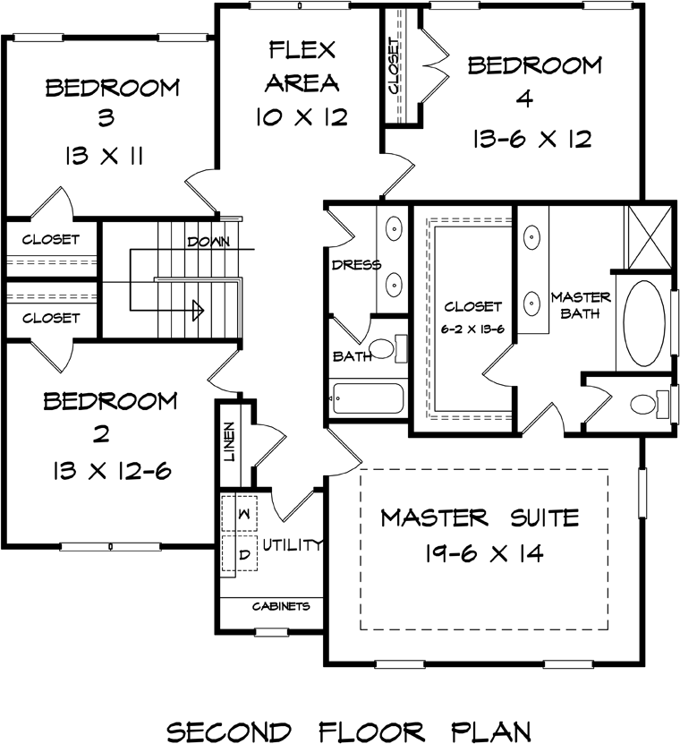 Craftsman Traditional Level Two of Plan 58271