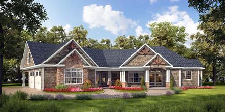 Cottage Country Craftsman Traditional Elevation of Plan 58273