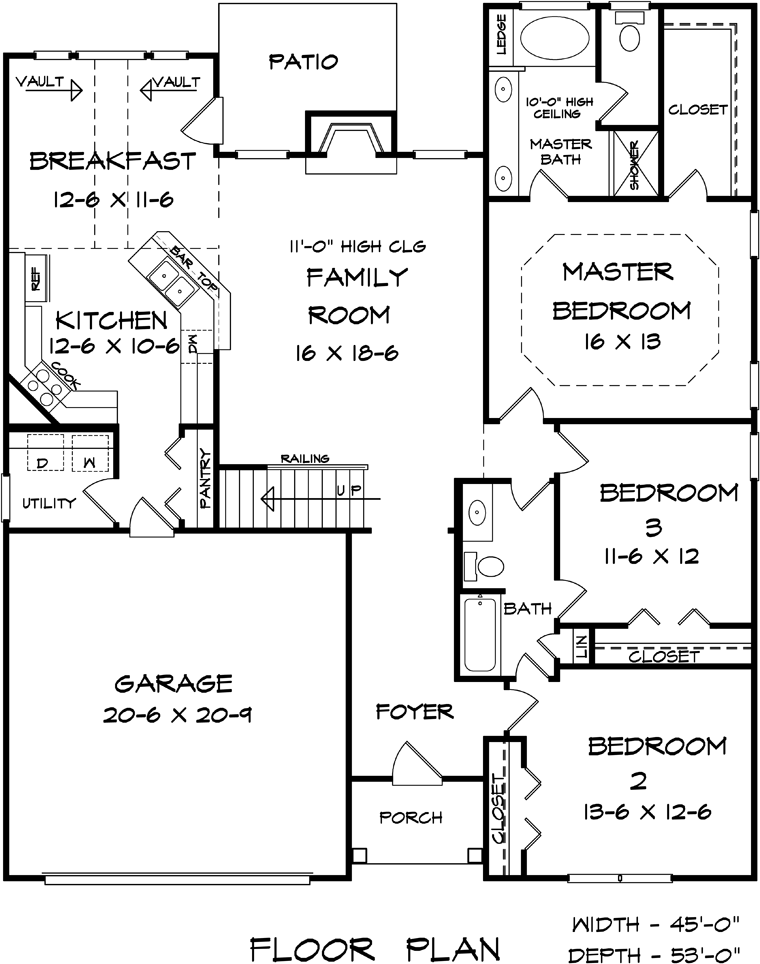 Craftsman Level One of Plan 58278