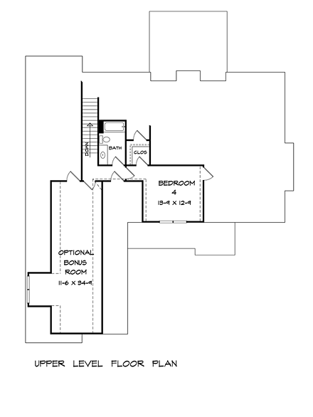 House Plan 58281 Second Level Plan