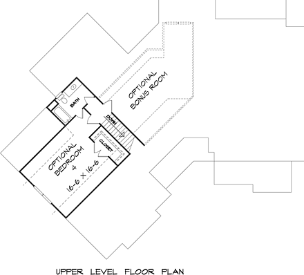 House Plan 58290 Second Level Plan