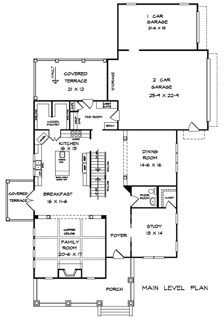 House Plan 58295 First Level Plan