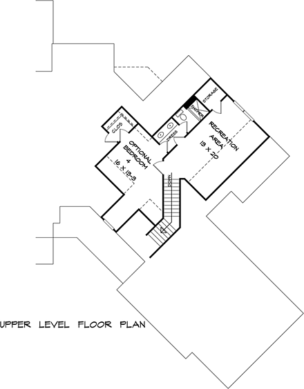 House Plan 58298 Second Level Plan