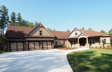 Cottage Country Craftsman Traditional Elevation of Plan 58299