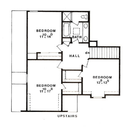 House Plan 58405 Second Level Plan