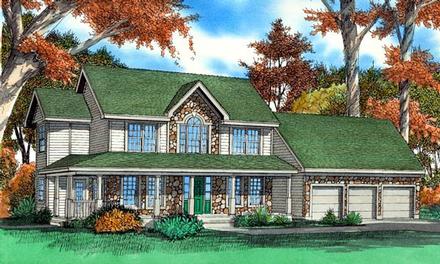 Country Elevation of Plan 58413