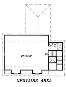Garage Plan 58420 - 3 Car Garage Second Level Plan