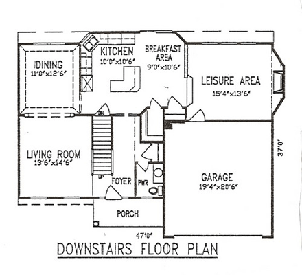 House Plan 58484 First Level Plan