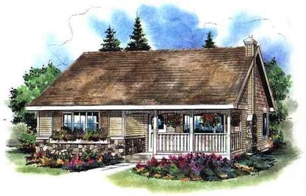 Ranch Elevation of Plan 58504