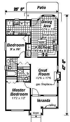 House Plan 58505 First Level Plan