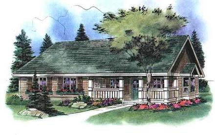 Ranch Elevation of Plan 58506