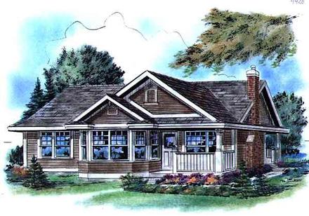 Ranch Elevation of Plan 58512