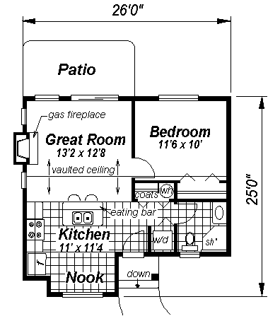 House Plan 58517 First Level Plan