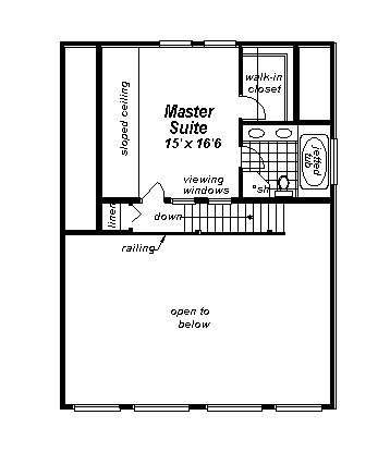 Contemporary Narrow Lot Level Two of Plan 58543