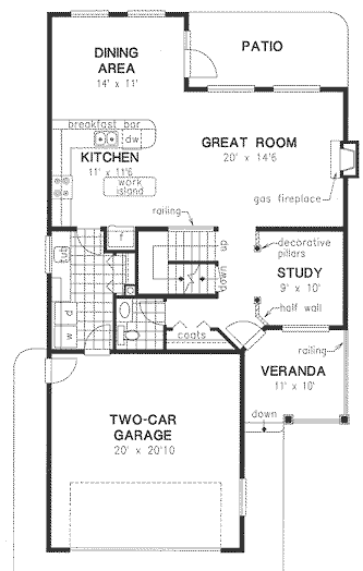 Craftsman Level One of Plan 58552