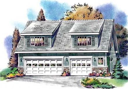 Garage Plan 58557 - 3 Car Garage Apartment Elevation