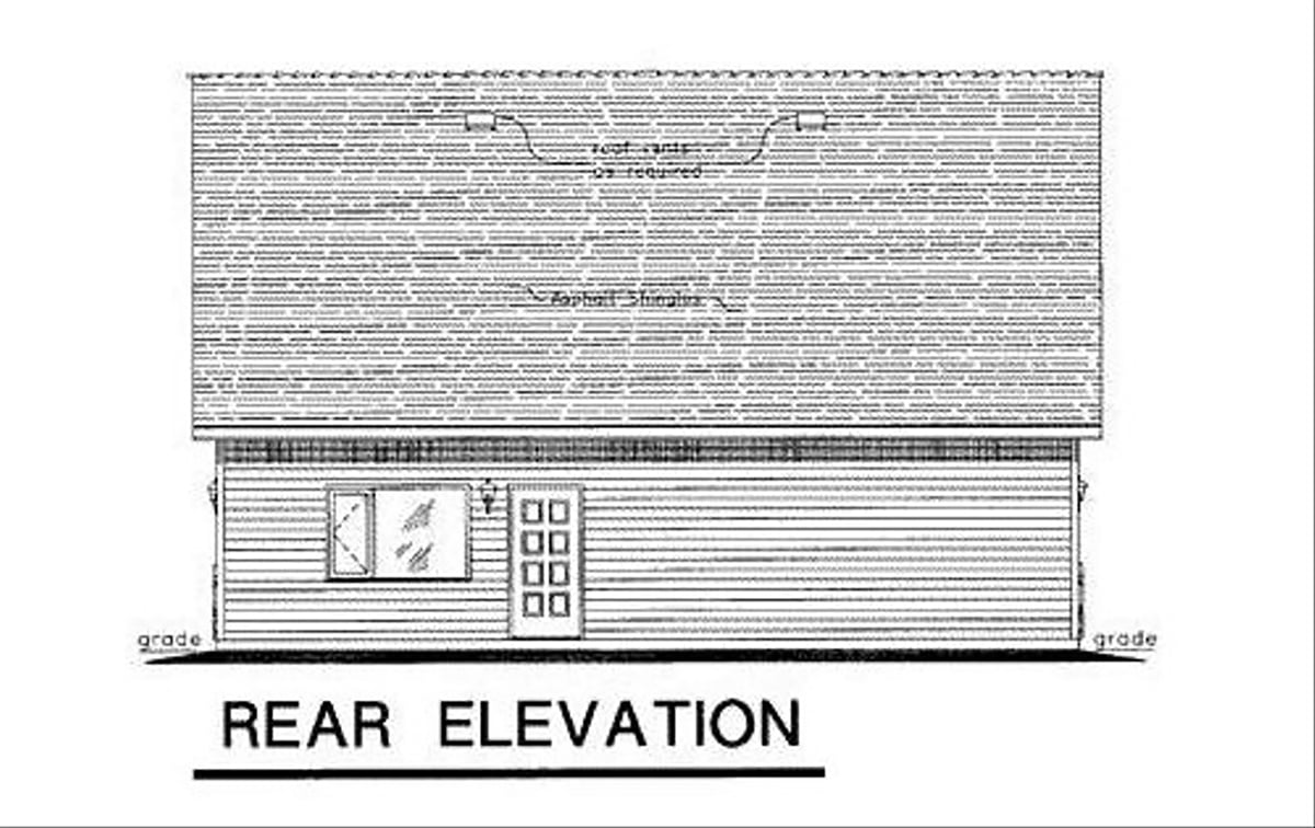 Country Narrow Lot Rear Elevation of Plan 58557