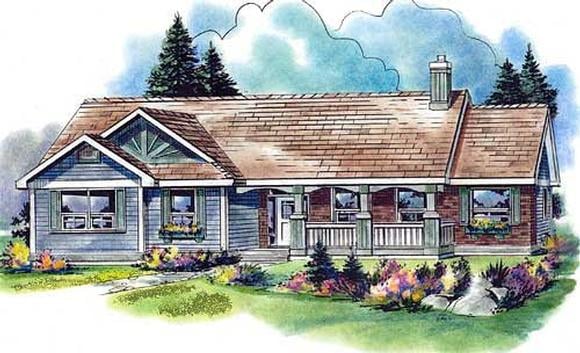 House Plan 58558 Elevation