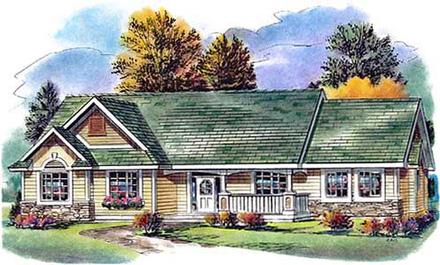 One-Story Ranch Elevation of Plan 58561