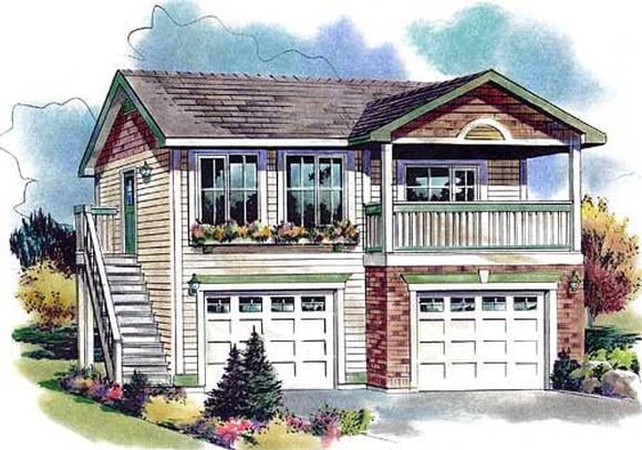 Garage-Living Plan 58562