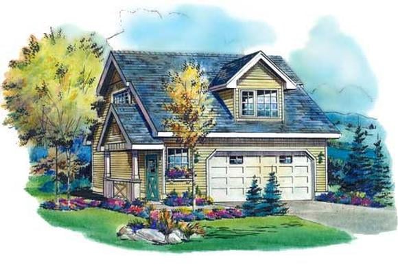 Garage Plan 58567 - 2 Car Garage Apartment Elevation