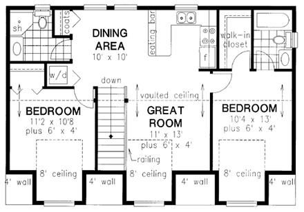 Garage Plan 58568 - 3 Car Garage Apartment Second Level Plan